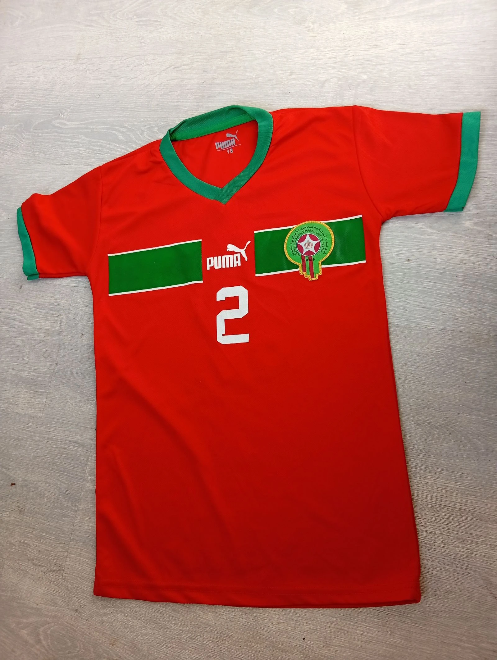 Maillot de foot Maroc Hakimi N°2 - Taille 18 (Enfant)